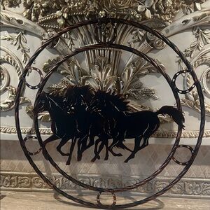 NWT Metal Running Horses 23 Wall Decor - Bronze